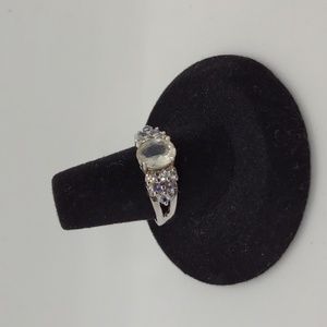 Sterling Moonstone Ring Sz 8